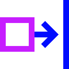 Move Right Icon from Sharp Neon Set