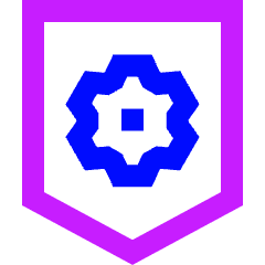 Security Setting Gear Icon from Sharp Neon Set