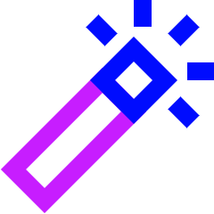 Magic Wand 1 Icon from Sharp Neon Set