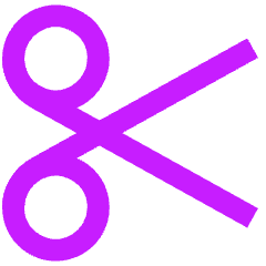 Scissors Icon from Sharp Neon Set
