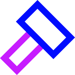 Hammer Icon from Sharp Neon Set