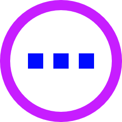 Horizontal Menu Circle Icon from Sharp Neon Set