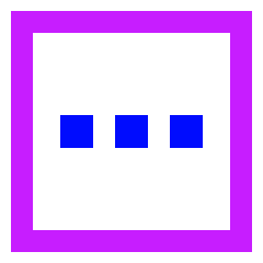 Horizontal Menu Square Icon from Sharp Neon Set