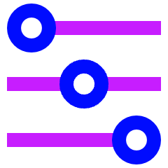 Horizontal Slider 2 Icon from Sharp Neon Set
