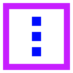 Vertical Menu Square Icon from Sharp Neon Set