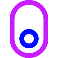 Vertical Toggle Button Single Bottom Icon from Sharp Neon Set