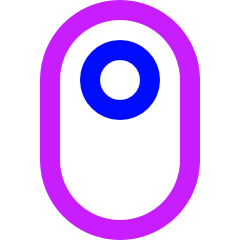 Vertical Toggle Button Single Top Icon from Sharp Neon Set