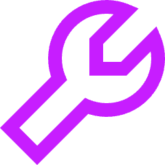 Wrench Icon from Sharp Neon Set