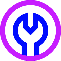 Wrench Circle Icon from Sharp Neon Set