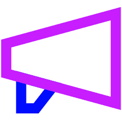 Megaphone 1 Icon from Sharp Neon Set