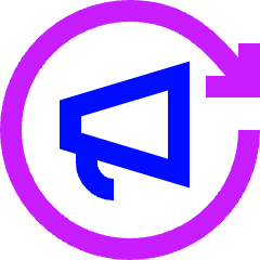 Megaphone Refresh Icon from Sharp Neon Set