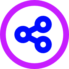 Share Link Circle Icon from Sharp Neon Set