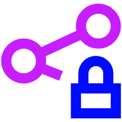 Share Link Lock Icon from Sharp Neon Set