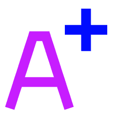 Bigger Text Plus Size Icon from Sharp Neon Set