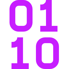 Binary Code Icon from Sharp Neon Set