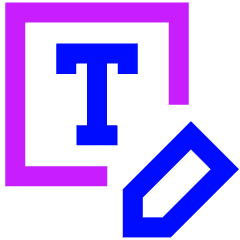 Edit Text Write Filled Icon from Sharp Neon Set