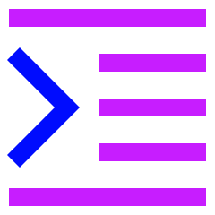 Increase Indent Icon from Sharp Neon Set