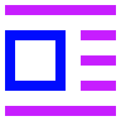 Insert Center Left 1 Icon from Sharp Neon Set
