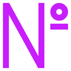 Number Sign Icon from Sharp Neon Set