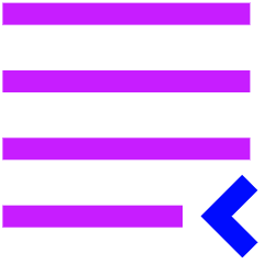 Paragraph Indent Last Line Icon from Sharp Neon Set