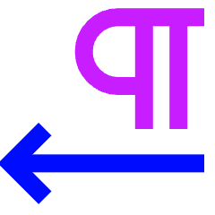 Paragraph Right To Left Icon from Sharp Neon Set
