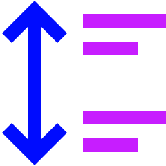 Paragraph Spacing Icon from Sharp Neon Set