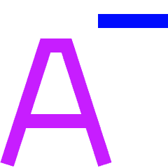 Smaller Text Minus Size Icon from Sharp Neon Set
