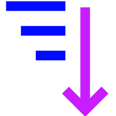 Sort Descending Icon from Sharp Neon Set
