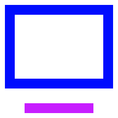 Text Image Top Icon from Sharp Neon Set