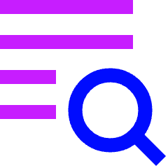 Text Search 1 Icon from Sharp Neon Set