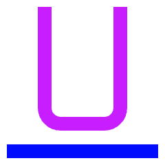Underline Text 1 Icon from Sharp Neon Set