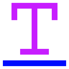 Underline Text 3 Icon from Sharp Neon Set