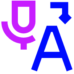 Voice Typing Word Convert Icon from Sharp Neon Set