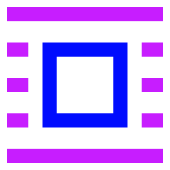 Word Wrap Around Bounding Box Icon from Sharp Neon Set