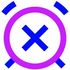 Remove Alert Clock Icon from Sharp Neon Set