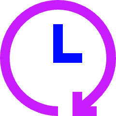 Reset Clock Icon from Sharp Neon Set