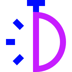 Stopwatch Half Icon from Sharp Neon Set