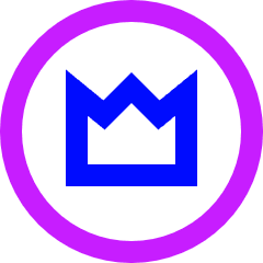 Crown Circle Icon from Sharp Neon Set