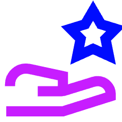 Give Star Icon from Sharp Neon Set