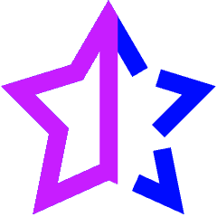 Half Star 2 Icon from Sharp Neon Set