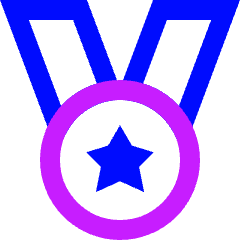 Star Medal Icon from Sharp Neon Set