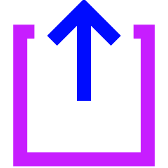 Upload Box 2 Icon from Sharp Neon Set