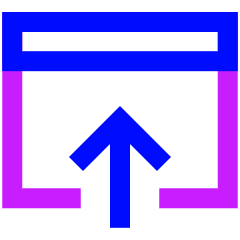 Upload Browser Icon from Sharp Neon Set