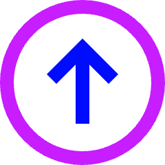 Upload Circle Icon from Sharp Neon Set