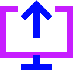Upload Computer Icon from Sharp Neon Set
