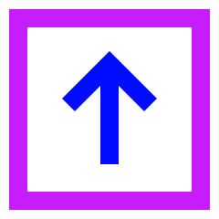 Upload Square Icon from Sharp Neon Set