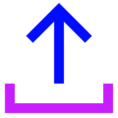 Upload Tray Icon from Sharp Neon Set
