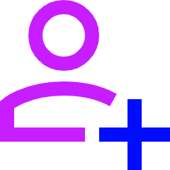 User Add Plus Icon from Sharp Neon Set