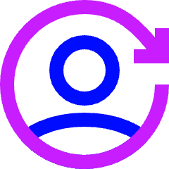 User Arrows Account Switch Icon from Sharp Neon Set