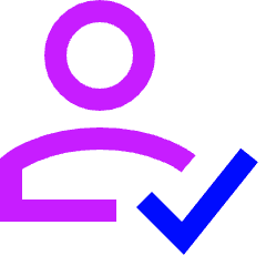User Check Validate Icon from Sharp Neon Set